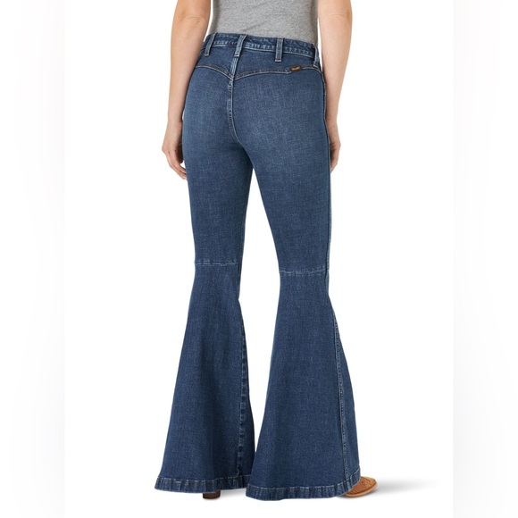 WRANGLER WOMEN'S RETRO MEDIUM WASH HIGH RISE FLARE JEANS 11MPFJW sz 27 x 36 - Picture 2 of 11